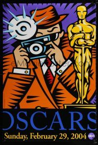 5c017 76TH ANNUAL ACADEMY AWARDS DS 1sh '04 great Burton Morris art of photographer & Oscar!