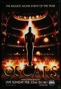 5c020 81ST ANNUAL ACADEMY AWARDS 1sh '09 cool art of the Oscar statuette in front of huge audience!