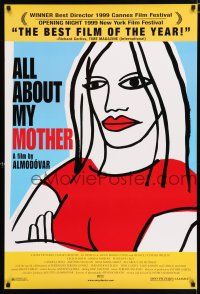 5c039 ALL ABOUT MY MOTHER 1sh '99 Pedro Almodovar's Todo Sobre Mi Madre, cool art by Marine!
