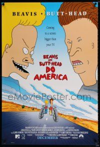 5c100 BEAVIS & BUTT-HEAD DO AMERICA advance 1sh '96 Mike Judge MTV cartoon!