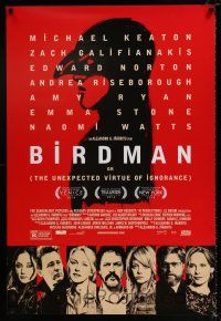 5c110 BIRDMAN cast style DS 1sh '14 Michael Keaton, Zach Galifianakis, Edward Norton & Emma Stone!