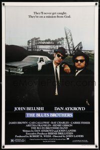 5c117 BLUES BROTHERS 1sh '80 John Belushi & Dan Aykroyd are on a mission from God!