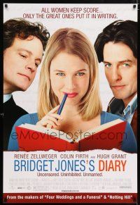 5c130 BRIDGET JONES'S DIARY DS 1sh '01 Renee Zellweger, Hugh Grant, Colin Firth!