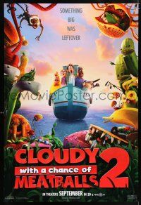 5c159 CLOUDY WITH A CHANCE OF MEATBALLS 2 teaser 1sh '13 something big was leftover!