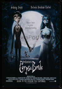 5c171 CORPSE BRIDE advance DS 1sh '05 Tim Burton stop-motion animated horror musical!