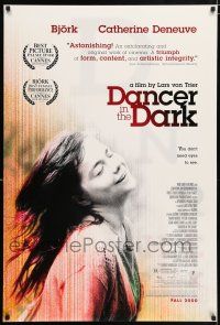 5c178 DANCER IN THE DARK advance DS 1sh '00 directed by Lars von Trier, Bjork musical!