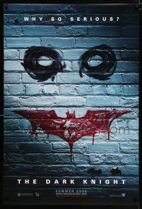 5c180 DARK KNIGHT teaser DS 1sh '08 cool graffiti image of the Joker's face!