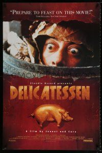 5c196 DELICATESSEN 1sh '91 Jean-Pierre Jeunet & Marc Caro, golden pig & man in trash!