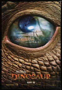 5c206 DINOSAUR teaser DS 1sh '00 Disney, great image of prehistoric world in dinosaur eye!