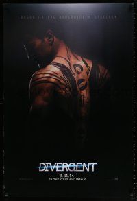 5c210 DIVERGENT teaser DS 1sh '14 cool image of Theo James' back tattoos!