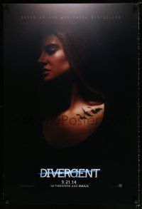 5c209 DIVERGENT teaser DS 1sh '14 cool image of sexy Shailene Woodley!