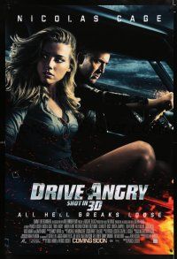5c219 DRIVE ANGRY advance DS 1sh '11 Patrick Lussier, Nicolas Cage & sexy Amber Heard!