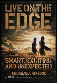 5c227 EDGE OF TOMORROW reviews teaser DS 1sh '14 Tom Cruise & Emily Blunt, live on the edge!
