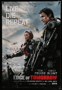 5c226 EDGE OF TOMORROW 2014 teaser DS 1sh '14 Tom Cruise & Emily Blunt, live, die, repeat!