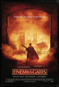 5c236 ENEMY AT THE GATES coming soon advance DS 1sh '01 Jude Law, Joseph Fiennes, Ed Harris, WWII!
