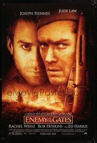 5c237 ENEMY AT THE GATES February advance DS 1sh '01 Jude Law, Joseph Fiennes, Ed Harris, WWII!