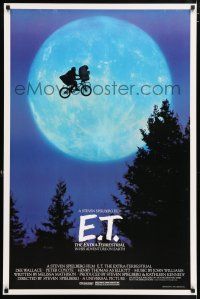 5c222 E.T. THE EXTRA TERRESTRIAL 1sh '82 Spielberg classic, bike over the moon image!
