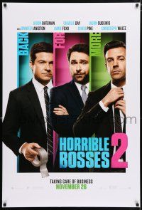 5c344 HORRIBLE BOSSES 2 teaser DS 1sh '14 Waltz, Foxx, Bateman, Day, Sudeikis, Aniston, Pine!