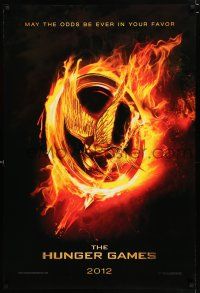 5c350 HUNGER GAMES teaser DS 1sh '12 Harrelson, may the odds be in your favor, cool bird logo!