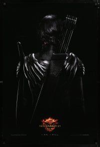 5c358 HUNGER GAMES: MOCKINGJAY - PART 1 teaser DS 1sh '14 Katniss w/ her back turned w/bow & quiver