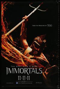 5c376 IMMORTALS trident style teaser DS 1sh '11 Mickey Rourke, Stephen Dorff, the gods need a hero!