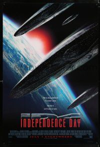 5c385 INDEPENDENCE DAY style B advance 1sh '96 great image of alien ships coming to Earth!
