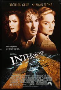5c402 INTERSECTION DS 1sh '93 close-ups of Richard Gere, Sharon Stone, Lolita Davidovich!