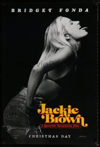 5c416 JACKIE BROWN teaser 1sh '97 Quentin Tarantino, profile portrait of sexy Bridget Fonda!