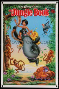 5c420 JUNGLE BOOK DS 1sh R90 Walt Disney cartoon classic, great image of Mowgli & friends!