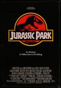 5c422 JURASSIC PARK 1sh '93 Steven Spielberg, Richard Attenborough re-creates dinosaurs!