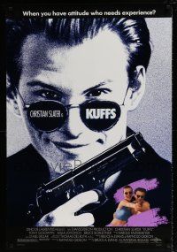 5c431 KUFFS 1sh '92 Christian Slater in title role in shades w/gun!
