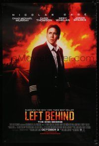 5c437 LEFT BEHIND advance DS 1sh '14 pilot Nicholas Cage, Chad Michael Murray, Cassi Thomson!