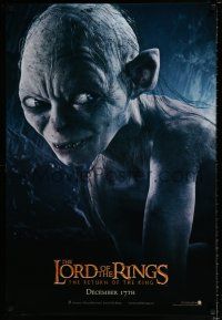 5c441 LORD OF THE RINGS: THE RETURN OF THE KING teaser DS 1sh '03 Andy Serkis as Gollum!
