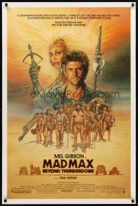5c445 MAD MAX BEYOND THUNDERDOME 1sh '85 art of Mel Gibson & Tina Turner by Richard Amsel!