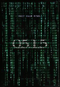 5c459 MATRIX RELOADED 05.15 teaser holofoil 1sh '03 Keanu Reeves, Carrie-Anne Moss, free your mind!