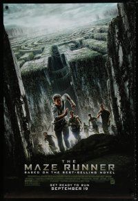 5c463 MAZE RUNNER style B advance DS 1sh '14 Dylan O'Brien, Poulter, Brodie-Sangster!