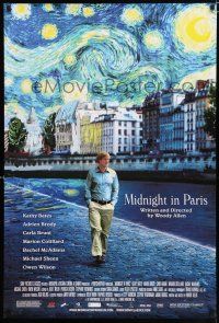 5c473 MIDNIGHT IN PARIS DS 1sh '11 cool image of Owen Wilson under Van Gogh's Starry Night!