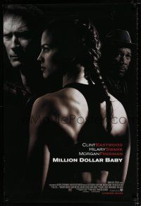 5c477 MILLION DOLLAR BABY int'l advance DS 1sh '05 Clint Eastwood, boxer Hilary Swank, Freeman!