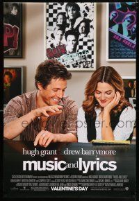 5c509 MUSIC & LYRICS advance DS 1sh '07 cool image of Hugh Grant & pretty Drew Barrymore!