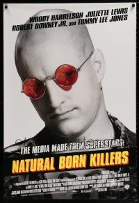 5c519 NATURAL BORN KILLERS style B DS 1sh '94 Oliver Stone cult classic, c/u of Woody Harrelson!