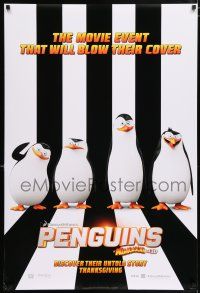5c548 PENGUINS OF MADAGASCAR style A teaser DS 1sh '14 a movie event that will blow their cover!