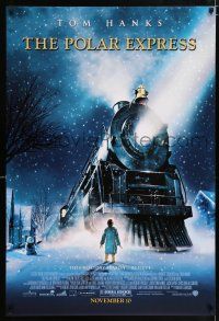 5c565 POLAR EXPRESS advance DS 1sh '04 Tom Hanks, Robert Zemeckis directed adventure!