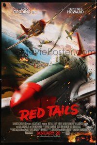 5c598 RED TAILS style A advance DS 1sh '12 Cuba Gooding Jr & Terence Howard as WWII fighter pilots!