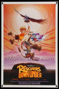 5c600 RESCUERS DOWN UNDER/PRINCE & THE PAUPER DS Rescuers style 1sh '90 Disney double-feature!