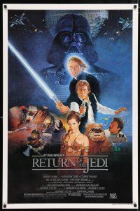5c606 RETURN OF THE JEDI style B 1sh '83 George Lucas classic, great cast montage by Sano!