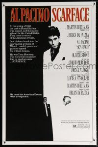 5c633 SCARFACE 1sh '83 full-length Al Pacino as Tony Montana, Brian De Palma, Oliver Stone