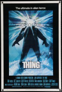 5c741 THING 1sh '82 John Carpenter classic sci-fi horror, Drew Struzan art!