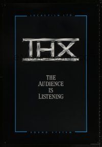 5c749 THX black style 1sh '87 Lucasfilm THX sound system, the audience is listening!