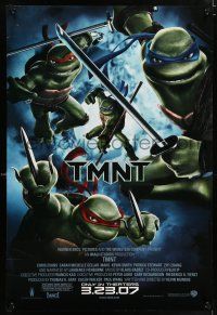 5c758 TMNT advance DS 1sh '07 Teenage Mutant Ninja Turtles, cool image of cast with weapons!