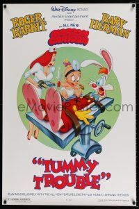 5c777 TUMMY TROUBLE DS 1sh '89 Roger Rabbit & sexy Jessica with doctor Baby Herman!